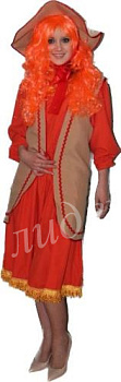 Взрослый карнавальный костюм Лиса, 44-46 размер (Батик)